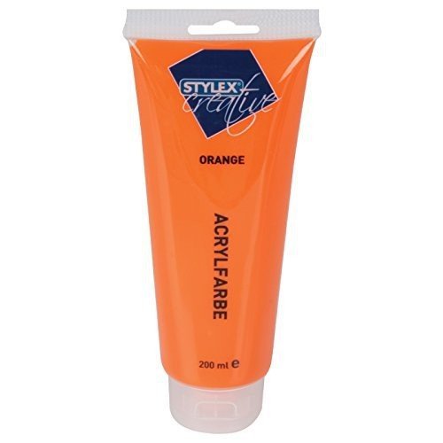 STYLEX Acrylfarbe, Baumwolle, Orange, 5x5x19.5 cm von Stylex