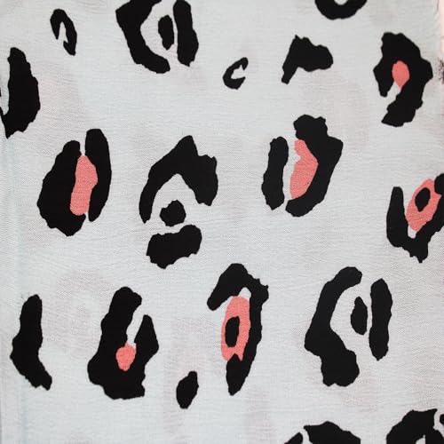124,5 cm breit, bedruckter Krepon-Stoff aus 100% Viskose, nicht dehnbar, 125 g/m², leichtes, weiches und atmungsaktives Material für Kleider, Schals und Nähprojekte von Stylish FABRIC