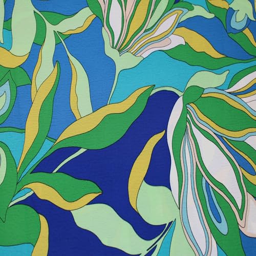 147,3 cm breit, bedruckt, 100% Polyester, marokkanischer Stoff, Meterware – kein Stretch – ideal für Kleidung, Röcke, Kleider, Stirnbänder, Accessoires, Heimdekoration und DIY-Projekte von Stylish FABRIC