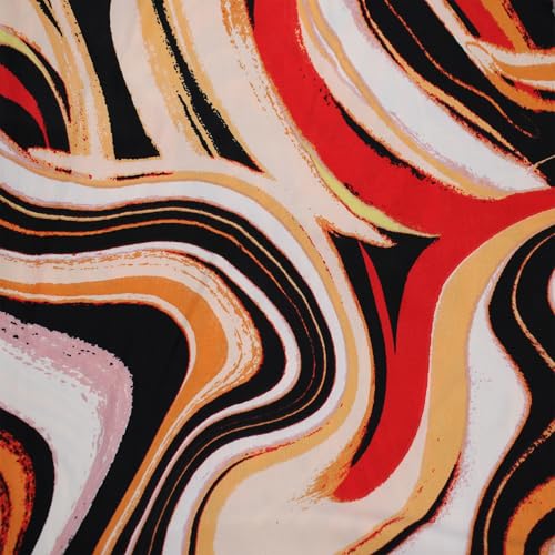 152,4 cm breiter, bedruckter 4-Wege-Stretch-Venezia-Polyester-Spandex-Stoff für Bekleidung, Stirnbänder, Dekorationen, Aktivbekleidung, Umstandsmode, Schule und Bastelarbeiten von Stylish FABRIC