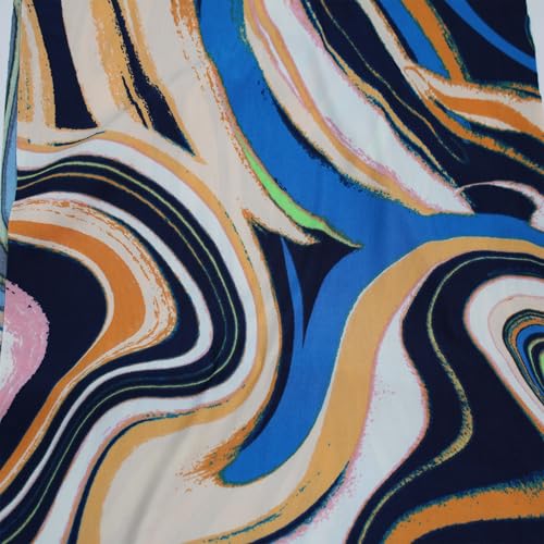 152,4 cm breiter, bedruckter 4-Wege-Stretch-Venezia-Polyester-Spandex-Stoff für Bekleidung, Stirnbänder, Dekorationen, Aktivbekleidung, Umstandsmode, Schule und Bastelarbeiten von Stylish FABRIC