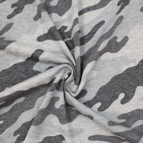 152,4 cm breiter, bedruckter Polyester-Spandex-Stoff (210 g/m²), mittelschwer, 4-Wege-Stretch, weich und warm, für Bekleidung, Hoodies, Sweatshirts, Jogger und Heimwerker von Stylish FABRIC