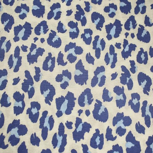Stylish FABRIC 124,5 cm breit, bedruckter Krepon-Stoff, 100% Viskose, nicht gedehnt, 125 g/m², leichtes, weiches und atmungsaktives Material für Kleider, Schals und Nähprojekte, Muschelblau, 4,5 m Stylish FABRIC 124,5 cm breit, bedruckter Krepon-Stoff, 100% Viskose, nicht gedehnt, 125 g/m², leichtes, weiches und atmungsaktives Material für Kleider, Schals und Nähprojekte, Muschelblau, 4,5 m von Stylish FABRIC