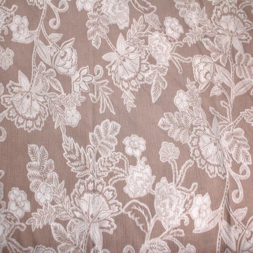 Stylish FABRIC 124,5 cm breit, bedruckter Krepon-Stoff aus 100% Viskose, nicht gedehnt, 125 g/m², leichtes, weiches und atmungsaktives Material für Kleider, Schals und Nähprojekte, Sand Off White, 91 Stylish FABRIC 124,5 cm breit, bedruckter Krepon-Stoff aus 100% Viskose, nicht gedehnt, 125 g/m², leichtes, weiches und atmungsaktives Material für Kleider, Schals und Nähprojekte, Sand Off White, 91 von Stylish FABRIC