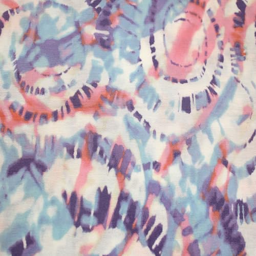 Stylish FABRIC 124,5 cm breit, bedruckter Krepon-Stoff aus 100% Viskose, nicht gedehnt, 125 g/m², leichtes, weiches und atmungsaktives Material für Kleider, Schals und Nähprojekte, Viola Blue Pink Stylish FABRIC 124,5 cm breit, bedruckter Krepon-Stoff aus 100% Viskose, nicht gedehnt, 125 g/m², leichtes, weiches und atmungsaktives Material für Kleider, Schals und Nähprojekte, Viola Blue Pink von Stylish FABRIC