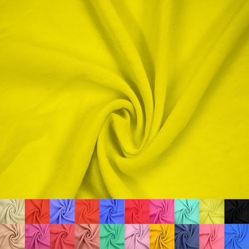 Stylish FABRIC 147,3 cm breit, Hi Multi Chiffon, gewaschener Hof (85 g/m²), nicht gedehnter Stoff, knitterfrei, atmungsaktiv, ideal für Bekleidung, Vorhänge, Heimdekoration und Heimwerker, Gelb, 91 cm von Stylish FABRIC