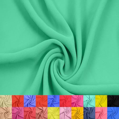 Stylish FABRIC 147,3 cm breit, Hi Multi Chiffon, gewaschener Hof (85 g/m²), nicht gedehnter Stoff, knitterfrei, atmungsaktiv, ideal für Bekleidung, Vorhänge, Heimdekoration und Heimwerker, Grün Meron von Stylish FABRIC