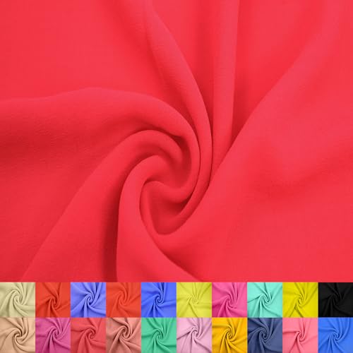 Stylish FABRIC 147,3 cm breit, Hi Multi Chiffon, gewaschener Hof (85 g/m²), nicht gedehnter Stoff, knitterfrei, atmungsaktiv, ideal für Bekleidung, Vorhänge, Heimdekoration und Heimwerker von Stylish FABRIC