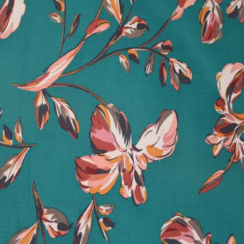 Stylish FABRIC 147,3 cm breit, bedruckt, 100% Polyester, marokkanischer Stoff, Meterware, kein Stretch, ideal für Bekleidung, Röcke, Kleider, Stirnbänder, Accessoires, Heimdekoration und DIY-Projekte von Stylish FABRIC