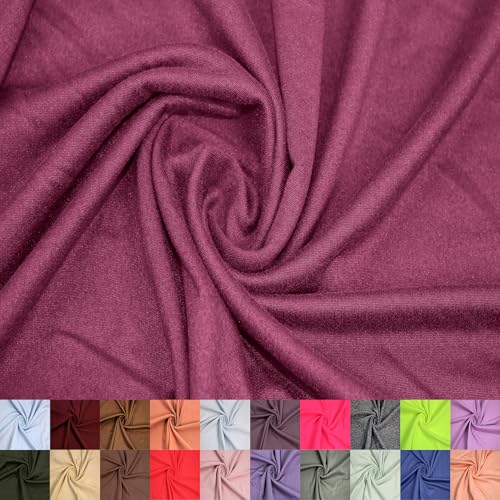 Stylish FABRIC 150 cm breiter Polyester-Spandex-Stoff, doppelseitig, gebürstet, 180 g/m², leicht, dehnbar und atmungsaktiv, Bekleidung, Activewear, Accessoires, Schals und Handwerk, Burgunderrot Stylish FABRIC 150 cm breiter Polyester-Spandex-Stoff, doppelseitig, gebürstet, 180 g/m², leicht, dehnbar und atmungsaktiv, Bekleidung, Activewear, Accessoires, Schals und Handwerk, Burgunderrot von Stylish FABRIC