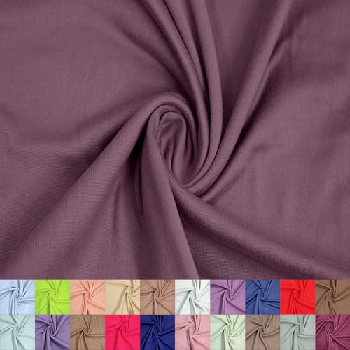 Stylish FABRIC 150 cm breiter Polyester-Spandex-Stoff, doppelseitig, gebürsteter Stoff, 180 g/m², leicht, dehnbar und atmungsaktiv, Bekleidung, Activewear, Accessoires, Schals und Handwerk, Dusty von Stylish FABRIC