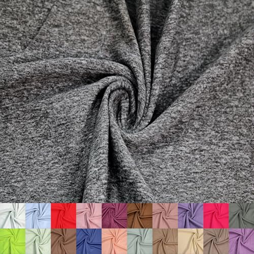 Stylish FABRIC 150 cm breiter Polyester-Spandex-Stoff, doppelseitig, gebürsteter Stoff, 180 g/m², leicht, dehnbar und atmungsaktiv, Bekleidung, Activewear, Accessoires, Schals und Handwerk, Grau Stylish FABRIC 150 cm breiter Polyester-Spandex-Stoff, doppelseitig, gebürsteter Stoff, 180 g/m², leicht, dehnbar und atmungsaktiv, Bekleidung, Activewear, Accessoires, Schals und Handwerk, Grau von Stylish FABRIC