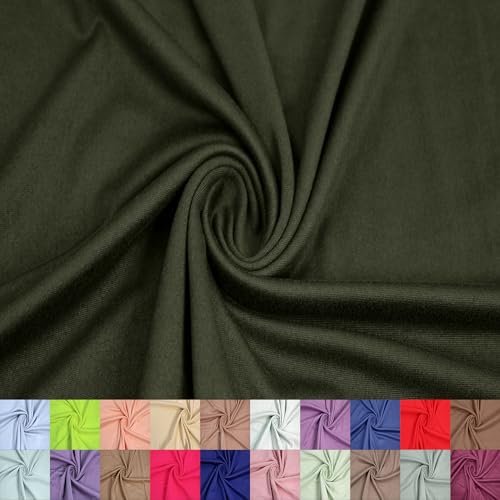 Stylish FABRIC 150 cm breiter Polyester-Spandex-Stoff, doppelseitig, gebürsteter Stoff, 180 g/m², leicht, dehnbar und atmungsaktiv, Sportbekleidung, Accessoires, Schals und Handwerk, Armeegrün, 9,1 m Stylish FABRIC 150 cm breiter Polyester-Spandex-Stoff, doppelseitig, gebürsteter Stoff, 180 g/m², leicht, dehnbar und atmungsaktiv, Sportbekleidung, Accessoires, Schals und Handwerk, Armeegrün, 9,1 m von Stylish FABRIC