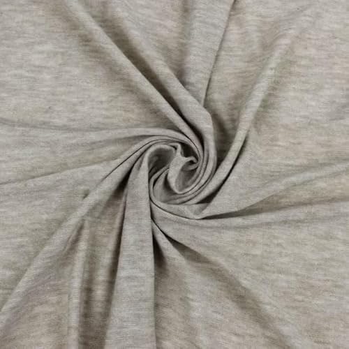 Stylish FABRIC 152,4 cm breiter Poly-Rayon-Spandex-Jersey-Strickstoff, 155 g/m², leicht, atmungsaktiv, 2-Wege-Stretch für Kleidung, Kleider, T-Shirts, Babykleidung und DIY, Haferflocken, 2,7 m Stylish FABRIC 152,4 cm breiter Poly-Rayon-Spandex-Jersey-Strickstoff, 155 g/m², leicht, atmungsaktiv, 2-Wege-Stretch für Kleidung, Kleider, T-Shirts, Babykleidung und DIY, Haferflocken, 2,7 m von Stylish FABRIC