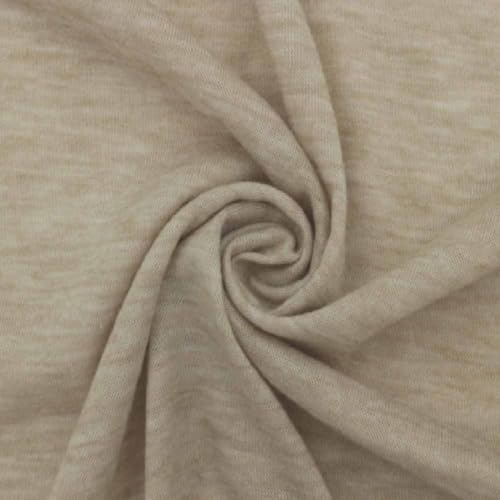 Stylish FABRIC 152,4 cm breiter Poly-Rayon-Spandex-Jersey-Strickstoff, 155 g/m², leicht, atmungsaktiv, 2-Wege-Stretch für Kleidung, Kleider, T-Shirts, Babykleidung und Heimwerker, Haferflocken, 4,5 m Stylish FABRIC 152,4 cm breiter Poly-Rayon-Spandex-Jersey-Strickstoff, 155 g/m², leicht, atmungsaktiv, 2-Wege-Stretch für Kleidung, Kleider, T-Shirts, Babykleidung und Heimwerker, Haferflocken, 4,5 m von Stylish FABRIC