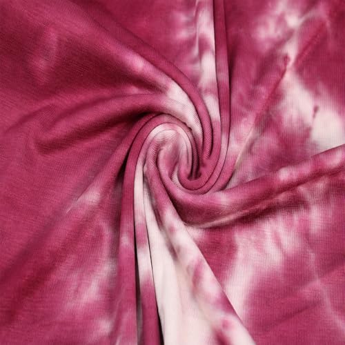 Stylish FABRIC 152,4 cm breiter Viskose-Spandex, bedruckter Jersey-Stretch-Strickstoff, Meterware für Bekleidung, Stirnbänder, Accessoires, Dekorationen, Mutterschaft und DIY-Projekte, Burgunderrot, von Stylish FABRIC