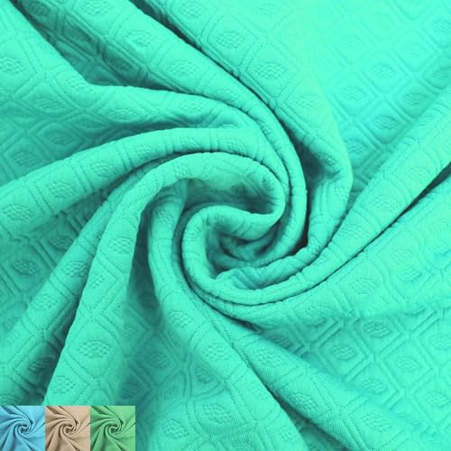 Stylish FABRIC 152,4 cm einfarbiger Jacquard-Strickstoff, Meterware – dehnbares Poly-Spandex, 260 g/m² – weich und langlebig für Polsterung, Heimdekoration, Bekleidung, Handwerk und DIY-Projekte von Stylish FABRIC