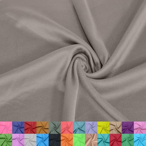 Stylish FABRIC Interlock-Stoff aus 100% Polyester – weicher Doppelstrick – 152,4 cm breit – leicht 107 g/m² – ideal für Bekleidung, Activewear, Futter und DIY – Verkauf pro Yard, Taupe #244 2 Meter Stylish FABRIC Interlock-Stoff aus 100% Polyester – weicher Doppelstrick – 152,4 cm breit – leicht 107 g/m² – ideal für Bekleidung, Activewear, Futter und DIY – Verkauf pro Yard, Taupe #244 2 Meter von Stylish FABRIC