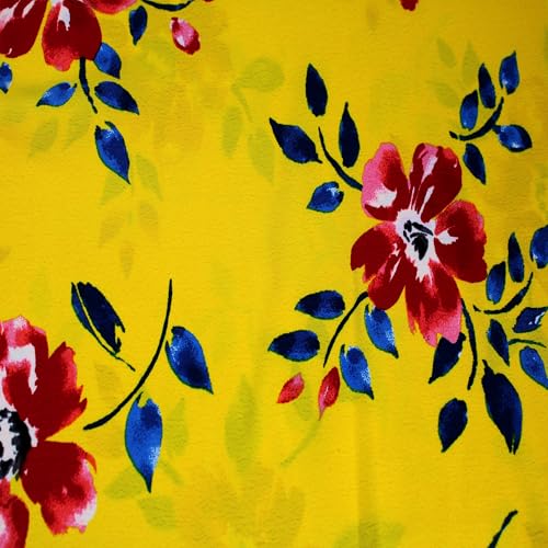 Stylish FABRIC Marokkanischer Stoff, 147,3 cm breit, bedruckt, 100% Polyester, kein Stretch, ideal für Bekleidung, Röcke, Kleider, Stirnbänder, Accessoires, Heimdekoration und DIY-Projekte, Gelb, Rot Stylish FABRIC Marokkanischer Stoff, 147,3 cm breit, bedruckt, 100% Polyester, kein Stretch, ideal für Bekleidung, Röcke, Kleider, Stirnbänder, Accessoires, Heimdekoration und DIY-Projekte, Gelb, Rot von Stylish FABRIC