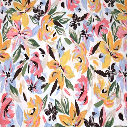 Stylish FABRIC Marokkanischer Stoff, 147,3 cm breit, bedruckt, 100% Polyester, kein Stretch, ideal für Kleidung, Röcke, Kleider, Stirnbänder, Accessoires, Heimdekoration und DIY-Projekte von Stylish FABRIC
