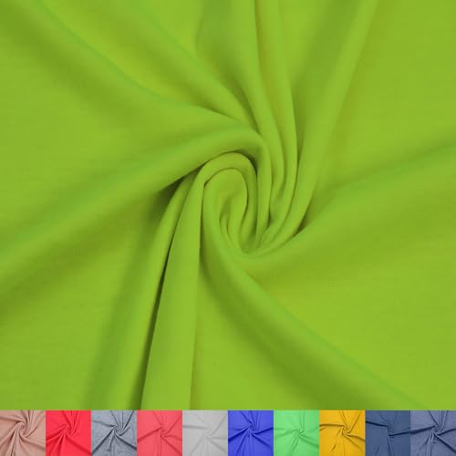 Stylish FABRIC SF-400-LEMON-NEON-10 Rayon Knit (155GSM) -Clothing/Apparel, Home/DIY Fabric Polyester-Viskose-Spandex-Jersey-Strickstoff (155 g/m²), 87, 10, 3% Elastan, Zitronenneon, 10 Yards von Stylish FABRIC