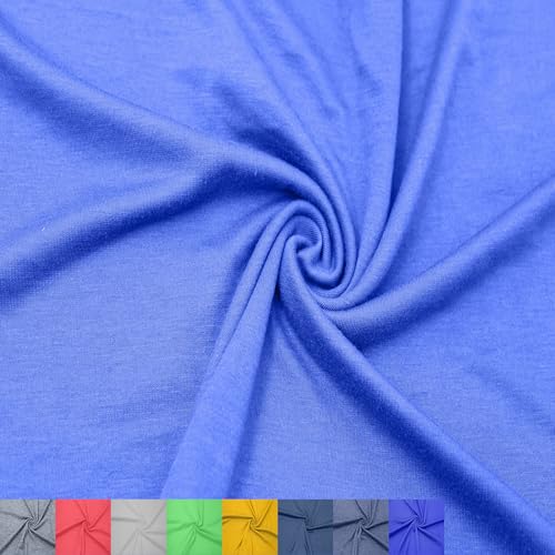 Stylish FABRIC SF-400-ROYAL-M101-3 Rayon Knit (155GSM) -Clothing/Apparel, Home/DIY Fabric Polyester-Viskose-Spandex-Jersey-Strickstoff (155 g/m²), 87, 10, 3% Elastan, Königlich (Royal), 3 Yards von Stylish FABRIC