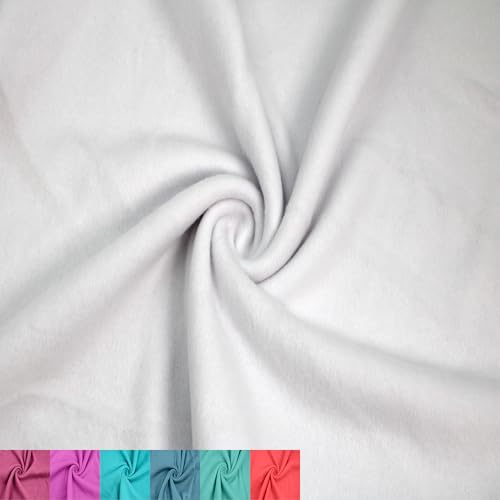 Stylish FABRIC The Yard-Polyester-Baumwoll-Fleece-Stoff, 175,3 cm, 215 g/m², mittelschwer, nicht gedehnt, atmungsaktiv, für Bekleidung, Uniformen, T-Shirts, Accessoires und Bastelarbeiten, Weiß, 9,1 m Stylish FABRIC The Yard-Polyester-Baumwoll-Fleece-Stoff, 175,3 cm, 215 g/m², mittelschwer, nicht gedehnt, atmungsaktiv, für Bekleidung, Uniformen, T-Shirts, Accessoires und Bastelarbeiten, Weiß, 9,1 m von Stylish FABRIC