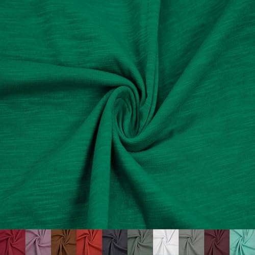 Stylish FABRIC The Yard Slub-Baumwoll-Spandex-Jersey-Strickstoff, 152,4 cm breit, mittelschwer, 2-Wege-Stretch, atmungsaktiv, Freizeit, Activewear, Layering und Handwerk, Kelly Green, 9,1 m Stylish FABRIC The Yard Slub-Baumwoll-Spandex-Jersey-Strickstoff, 152,4 cm breit, mittelschwer, 2-Wege-Stretch, atmungsaktiv, Freizeit, Activewear, Layering und Handwerk, Kelly Green, 9,1 m von Stylish FABRIC