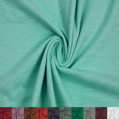 Stylish FABRIC The Yard Slub-Baumwoll-Spandex-Jersey-Strickstoff, 152,4 cm breit, mittelschwer, 2-Wege-Stretch, atmungsaktiv, Freizeit, Activewear, Schichten und Handwerk, Meeresschaumstoff, 91 cm Stylish FABRIC The Yard Slub-Baumwoll-Spandex-Jersey-Strickstoff, 152,4 cm breit, mittelschwer, 2-Wege-Stretch, atmungsaktiv, Freizeit, Activewear, Schichten und Handwerk, Meeresschaumstoff, 91 cm von Stylish FABRIC