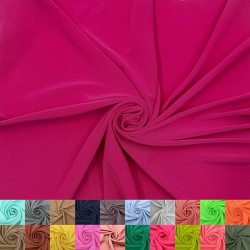 Stylish FABRIC Venezia Poly-Spandex-Stoff (200 g/m²), mittelschwer, 2-Wege-Stretch, weich und atmungsaktiv, für Bekleidung, Activewear, Leggings, Dekorationen, Stirnband und DIY, Neonfarben, 152,4 cm von Stylish FABRIC