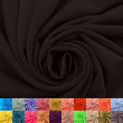 Stylish FABRIC Venezia Poly-Spandex-Stoff (200 g/m²), mittelschwer, 2-Wege-Stretch, weich und atmungsaktiv, für Bekleidung, Activewear, Leggings, Dekorationen, Stirnband und Heimwerker, 152,4 cm breit von Stylish FABRIC
