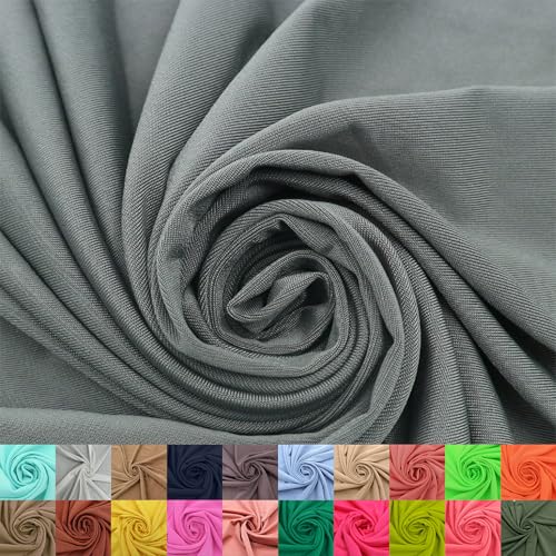 Stylish FABRIC Venezia Poly-Spandex-Stoff (200 g/m²), mittelschwer, 2-Wege-Stretch, weich und atmungsaktiv, für Bekleidung, Activewear, Leggings, Dekorationen, Stirnband und Heimwerker, Armeegrün, 9,1 von Stylish FABRIC