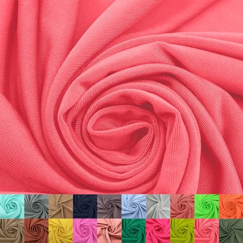 Stylish FABRIC Venezia Poly-Spandex-Stoff (200 g/m²), mittelschwer, 2-Wege-Stretch, weich und atmungsaktiv, für Bekleidung, Activewear, Leggings, Dekorationen, Stirnband und Heimwerker, Neonfarben, von Stylish FABRIC