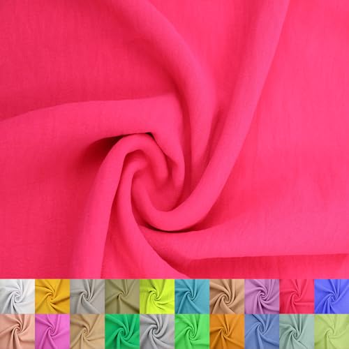 Stylish Fabric 150 cm breiter Luftstrom, 100% Polyester, nicht dehnbar, 160 g/m², leichter und atmungsaktiver Stoff, Meterware zum Nähen, Sommerbekleidung und DIY-Projekte, Fuchsia, Neon, 2,7 m Stylish Fabric 150 cm breiter Luftstrom, 100% Polyester, nicht dehnbar, 160 g/m², leichter und atmungsaktiver Stoff, Meterware zum Nähen, Sommerbekleidung und DIY-Projekte, Fuchsia, Neon, 2,7 m von Stylish FABRIC