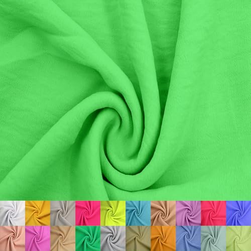 Stylish Fabric 150 cm breiter Luftstrom, 100% Polyester, nicht dehnbar, 160 g/m², leichter und atmungsaktiver Stoff, Meterware zum Nähen, Sommerbekleidung und DIY-Projekte, grünes Neon, 4,5 m Stylish Fabric 150 cm breiter Luftstrom, 100% Polyester, nicht dehnbar, 160 g/m², leichter und atmungsaktiver Stoff, Meterware zum Nähen, Sommerbekleidung und DIY-Projekte, grünes Neon, 4,5 m von Stylish FABRIC