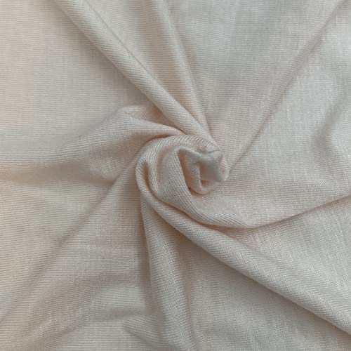 Stylish Fabric SF-409-BLUSH-LT-5 Einfarbiger schwerer Viskose-Spandex-Jersey-Strickstoff, 4-Wege-Stretch – (180 g/m²) / DIY-Projekte, Polyester, Blush Light, 5 YARDS, 5 stück von Stylish Fabric