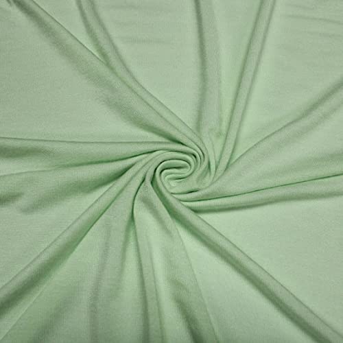 Stylish Fabric SF-409-GREEN-SEAFOAM-10 Einfarbiger schwerer Viskose-Spandex-Jersey-Strickstoff, 4-Wege-Stretch – (180 g/m²) / DIY-Projekte, Polyester, Grüne Seafoam, 10 YARDS, 10 stück von Stylish Fabric