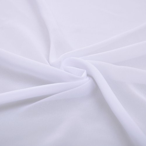 58 WHITE Solid Color Sheer Chiffon Fabric by the Bolt - 25 Yards by Stylishfabric 58 WHITE Solid Color Sheer Chiffon Fabric by the Bolt - 25 Yards by Stylishfabric von Stylishfabric