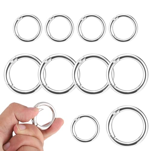 12 Stück Rund Karabinerring in Zwei Größen, O Ringe Ringkarabiner Karabinerhaken,Zink Legierung Runde Karabiner Snap,Runde Karabiner Federöffnung Für Schlüsselkette Rucksack Handtasche DIY Handwerk Zu 12 Stück Rund Karabinerring in Zwei Größen, O Ringe Ringkarabiner Karabinerhaken,Zink Legierung Runde Karabiner Snap,Runde Karabiner Federöffnung Für Schlüsselkette Rucksack Handtasche DIY Handwerk Zu von Styquenzer