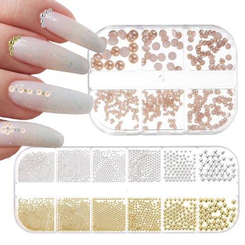 2 Stück Nail Art Perlen Flache Rückseite, Nailart Perlen, Flache Rückseite, Nagelkugeln Aus Stahlmetall, Halbrunde Nagelperlen, Nagelanhänger Und Edelsteine Für Die DIY Nagelkunst Dekoration 2 Stück Nail Art Perlen Flache Rückseite, Nailart Perlen, Flache Rückseite, Nagelkugeln Aus Stahlmetall, Halbrunde Nagelperlen, Nagelanhänger Und Edelsteine Für Die DIY Nagelkunst Dekoration von Styquenzer