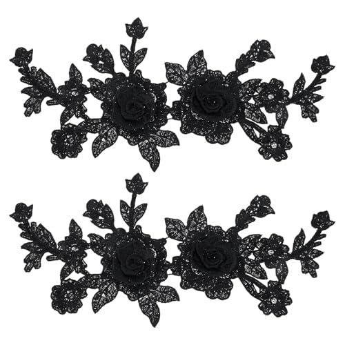 2 Stück Patches zum Aufnähen, Blumenapplikation Schwarze Blumen Patches Bügelflicken Applikationen zum für Bestickte Aufnäher Aufbügeln für Jeans Jacken DIY 2 Stück Patches zum Aufnähen, Blumenapplikation Schwarze Blumen Patches Bügelflicken Applikationen zum für Bestickte Aufnäher Aufbügeln für Jeans Jacken DIY von Styquenzer