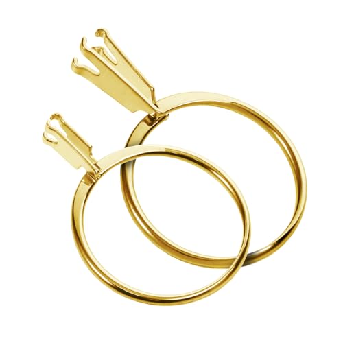 2 Stück lose Steinhalter Ring Edelstein Krappenhalter Ehering Anprobieren Werkzeug Ringe Blank Unterstützung 2 Größen Gold Juwelier Display Ringe Handwerk Werkzeug Diamant Klaue leicht hält den von Styquenzer