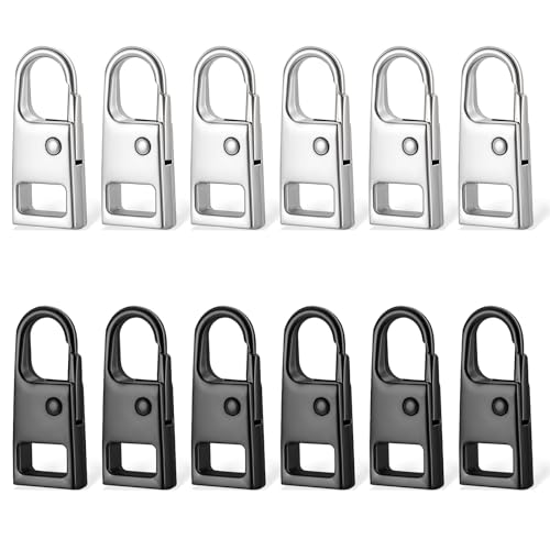 Reißverschluss Zipper, 12 Stück Reißverschluss Zipper Ersatz, Reisverschlussreparaturset zipper, für Zipper Koffer Stiefel Jackenrucksäcke von Styquenzer