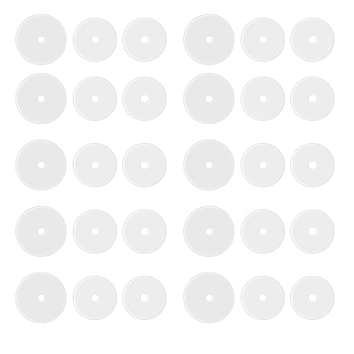 Transparente Piercingscheiben für Silikon-Heilohrringe, Keloide und Bauchnabelpiercing-Set, 30 Stück, 7 mm/9 mm von Styquenzer