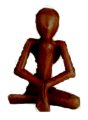 Holzfigur Yoga-Mann, Suarholz, 15 cm von Suarholz