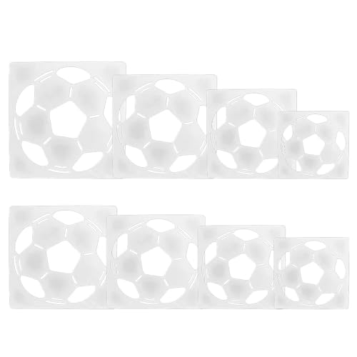 Fußball-Schablonen, 8 Stück, große Fußball-Schablonen zum Malen, niedliche Sport-Schablonen, Vorlage, wiederverwendbar, Kunststoff, Fußball-Malschablone für Bastelarbeiten, Kunst, Malerei auf Holz, Fußball-Schablonen, 8 Stück, große Fußball-Schablonen zum Malen, niedliche Sport-Schablonen, Vorlage, wiederverwendbar, Kunststoff, Fußball-Malschablone für Bastelarbeiten, Kunst, Malerei auf Holz, von Suartus