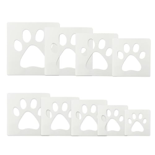 Pfoten-Schablone, 8 Stück, große Hundepfoten-Schablonen zum Malen, niedlicher Bär, Katze, Pfotenabdruck, Schablonen, Schablonen, wiederverwendbar, Kunststoff, Tierpfote, Malschablonen zum Basteln Pfoten-Schablone, 8 Stück, große Hundepfoten-Schablonen zum Malen, niedlicher Bär, Katze, Pfotenabdruck, Schablonen, Schablonen, wiederverwendbar, Kunststoff, Tierpfote, Malschablonen zum Basteln von Suartus