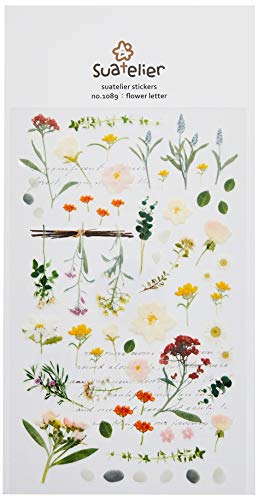 Suatelier 1089 Blumen-Buchstaben-Aufkleber von Suatelier