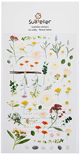 Suatelier 1089 Blumen-Briefaufkleber von Suatelier