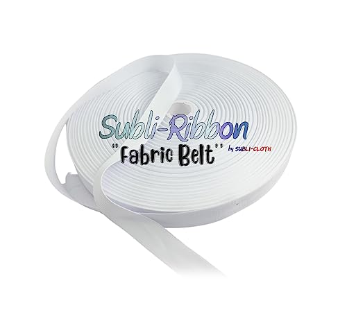 Subli-Ribbon Stoff-Gürtelband für individuelle Sublimationsstoffe, Polyester, 25 mm x 24 m von Subli-Cloth